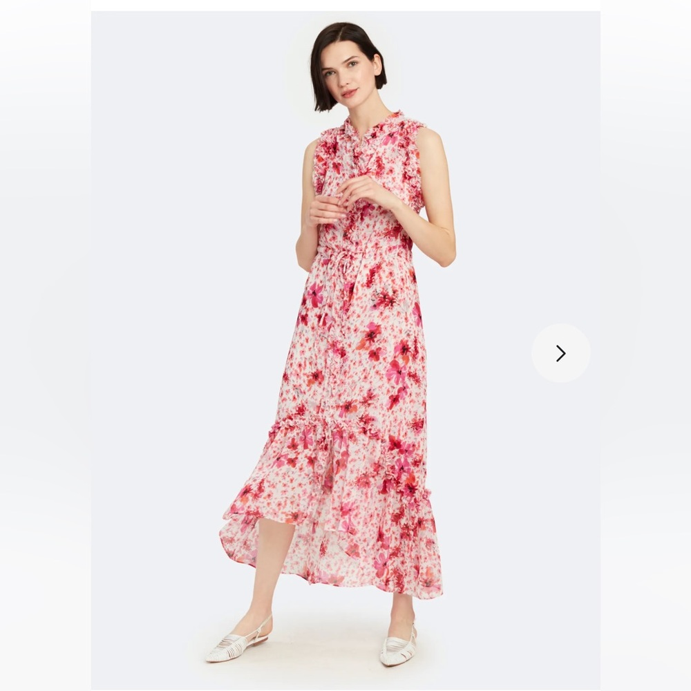 Misa Los Angeles Aurelie Ruffled Midi Dress -sz Small
